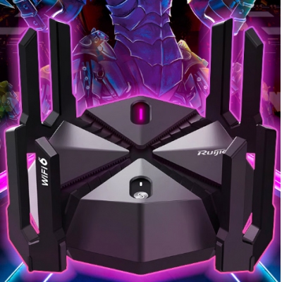 銳捷（Ruijie）星耀天蝎電競路由器X60PRO 無線路由器千兆WiFi6穿墻王 5G雙頻6000M/游戲加速/2.5G網(wǎng)口